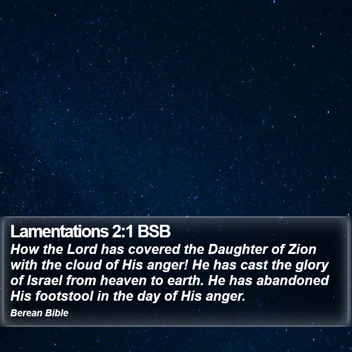 Lamentations 2:1 BSB Bible Study