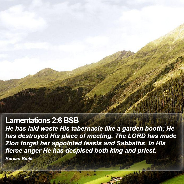 Lamentations 2:6 BSB Bible Study