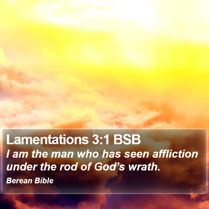 Lamentations 3:1 BSB Bible Study