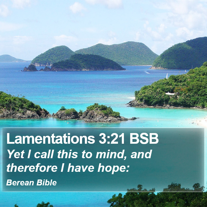 Lamentations 3:21 BSB Bible Study