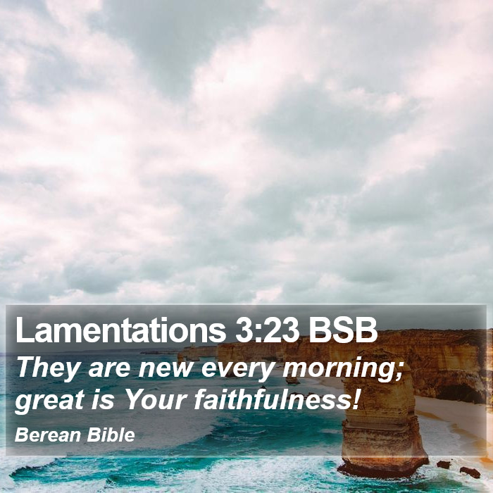 Lamentations 3:23 BSB Bible Study