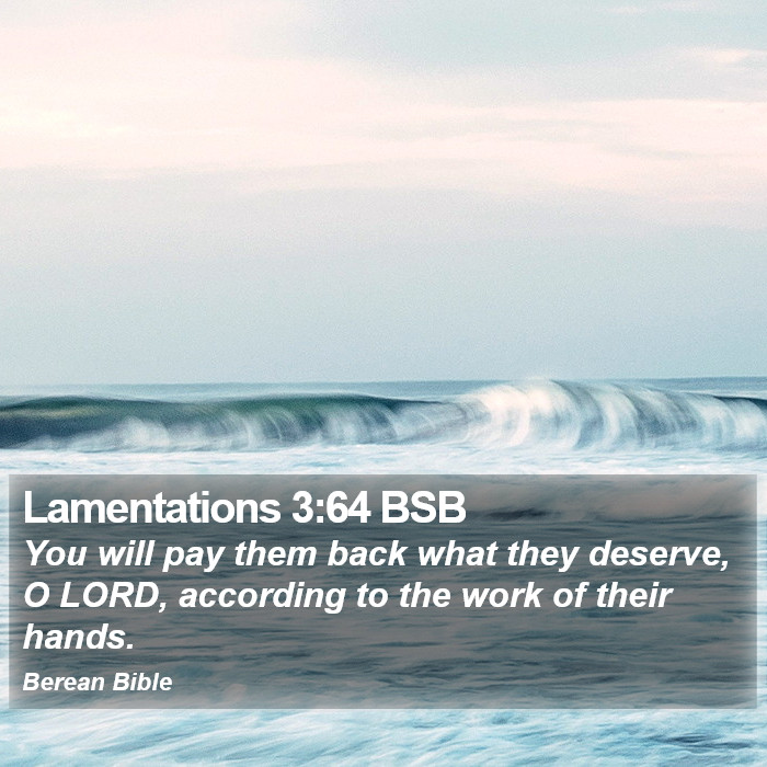 Lamentations 3:64 BSB Bible Study