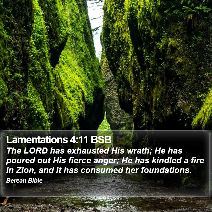 Lamentations 4:11 BSB Bible Study