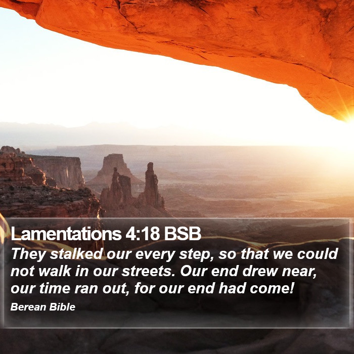 Lamentations 4:18 BSB Bible Study