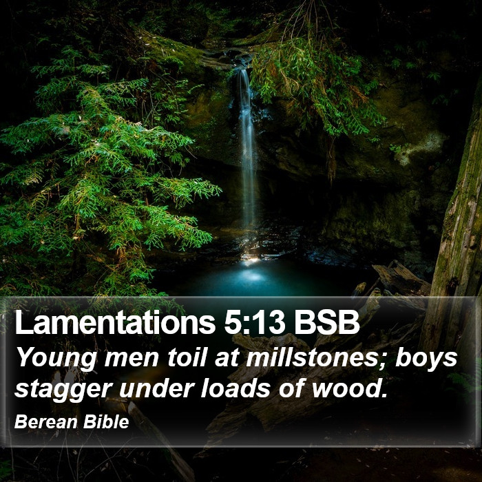 Lamentations 5:13 BSB Bible Study