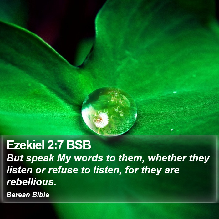 Ezekiel 2:7 BSB Bible Study