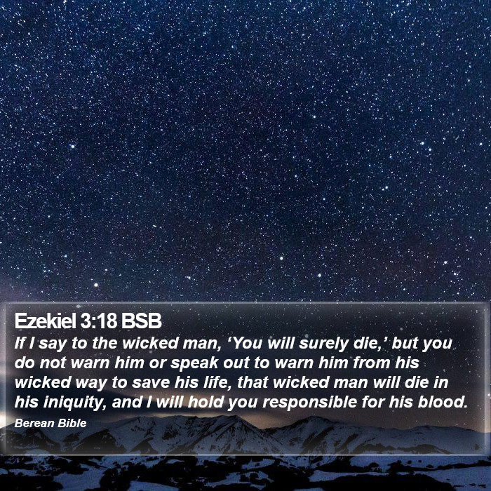 Ezekiel 3:18 BSB Bible Study