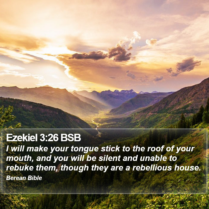 Ezekiel 3:26 BSB Bible Study