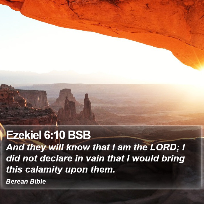 Ezekiel 6:10 BSB Bible Study