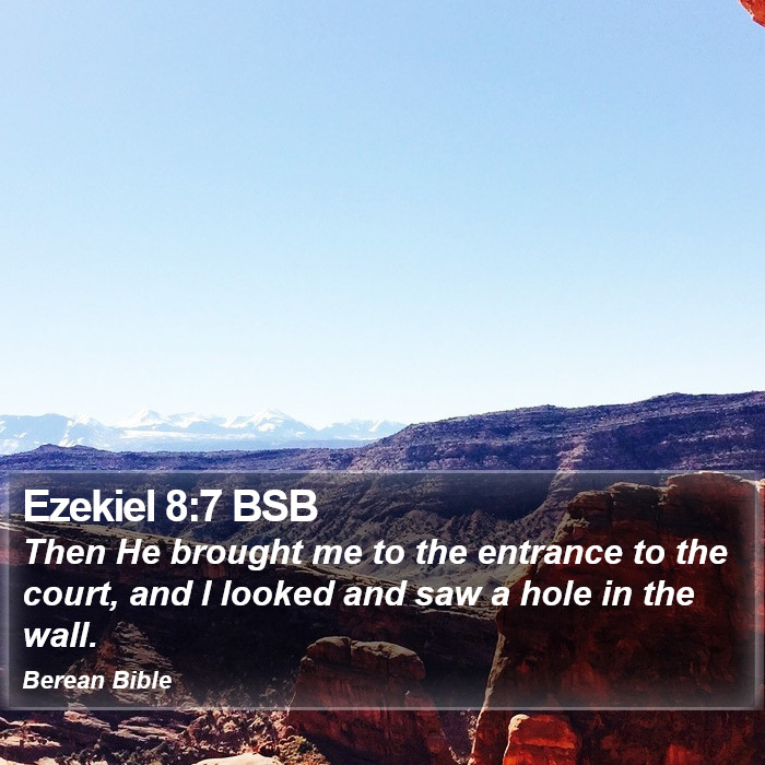 Ezekiel 8:7 BSB Bible Study