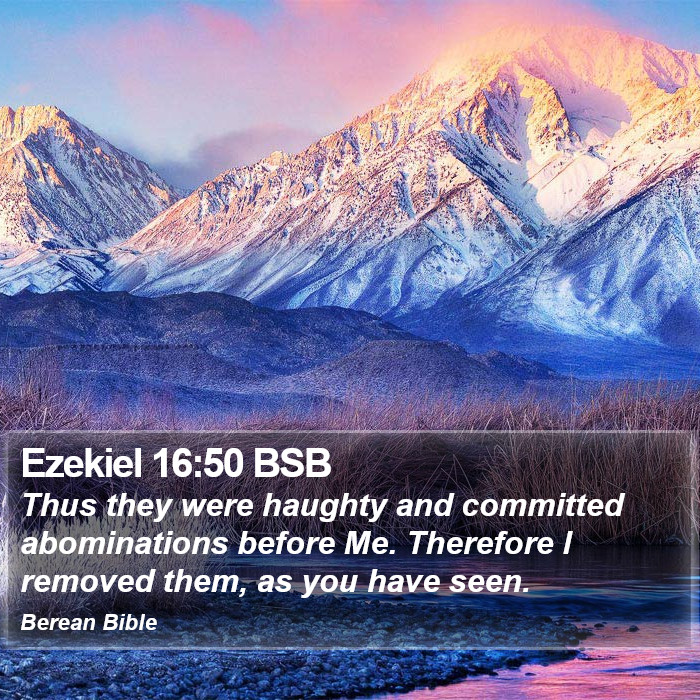 Ezekiel 16:50 BSB Bible Study