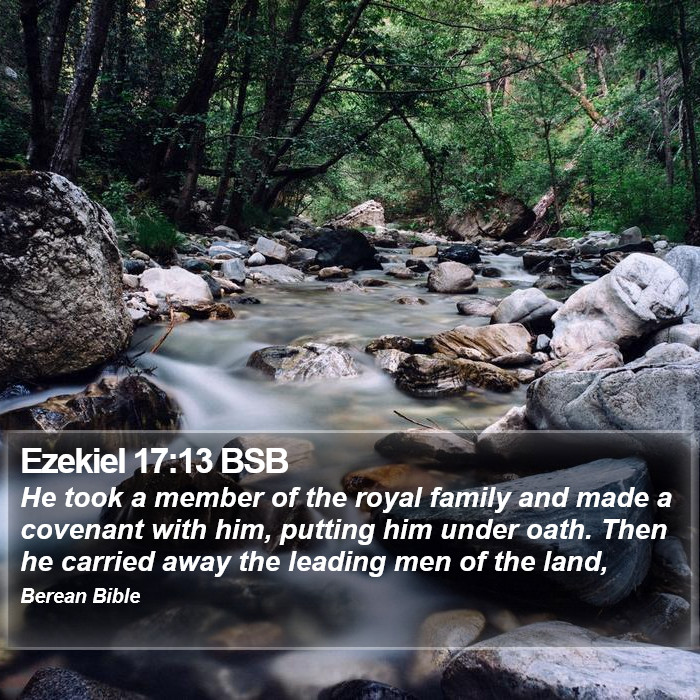 Ezekiel 17:13 BSB Bible Study