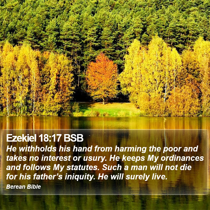 Ezekiel 18:17 BSB Bible Study