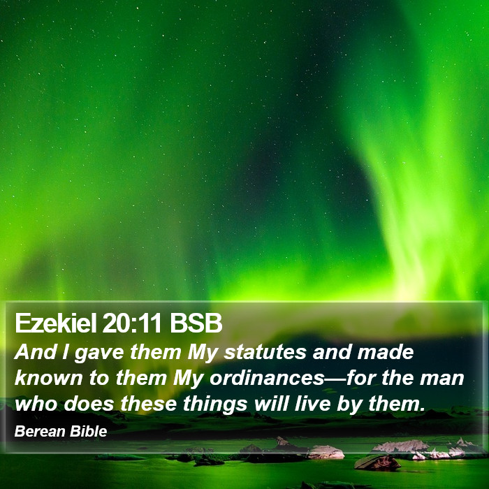 Ezekiel 20:11 BSB Bible Study