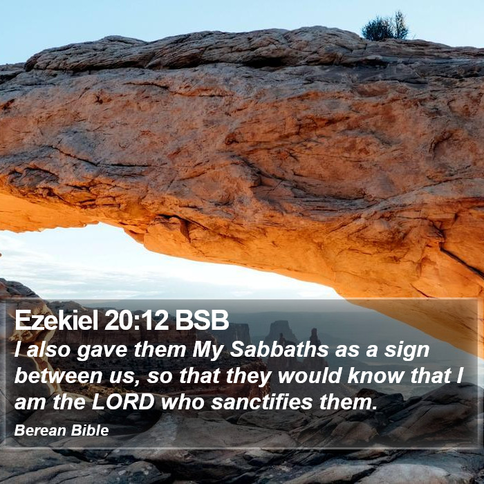 Ezekiel 20:12 BSB Bible Study