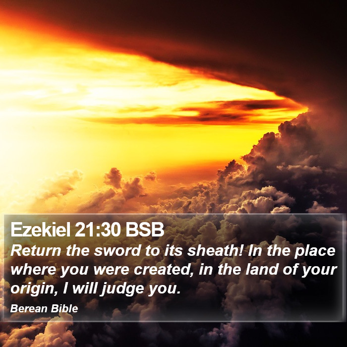 Ezekiel 21:30 BSB Bible Study