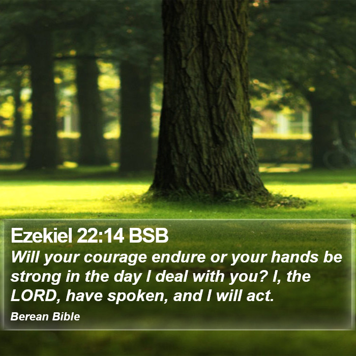 Ezekiel 22:14 BSB Bible Study