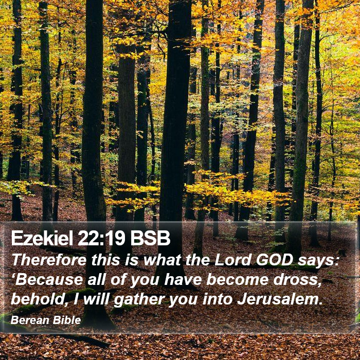 Ezekiel 22:19 BSB Bible Study