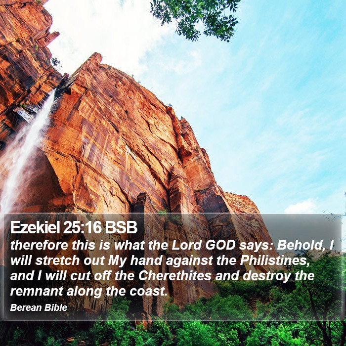 Ezekiel 25:16 BSB Bible Study