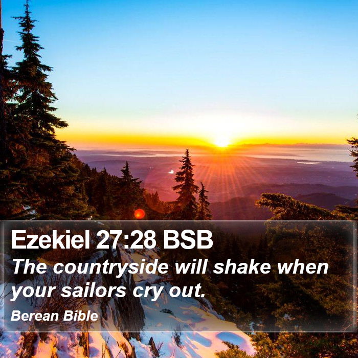 Ezekiel 27:28 BSB Bible Study