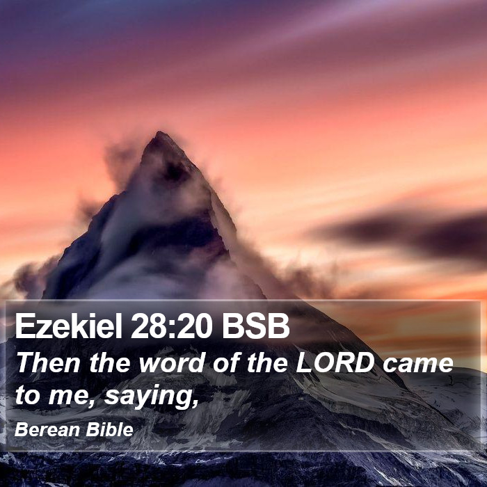 Ezekiel 28:20 BSB Bible Study