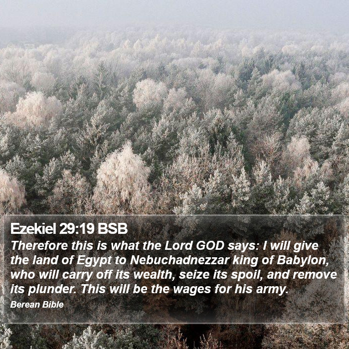 Ezekiel 29:19 BSB Bible Study