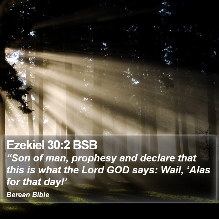 Ezekiel 30:2 BSB Bible Study