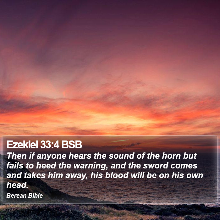 Ezekiel 33:4 BSB Bible Study