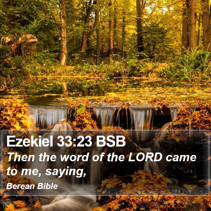 Ezekiel 33:23 BSB Bible Study