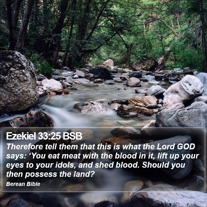 Ezekiel 33:25 BSB Bible Study