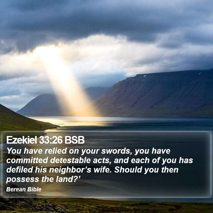 Ezekiel 33:26 BSB Bible Study