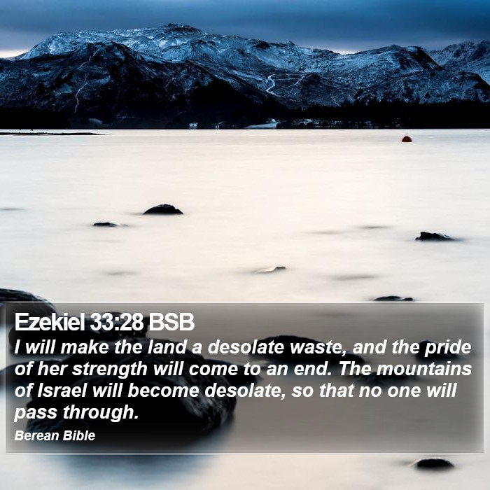 Ezekiel 33:28 BSB Bible Study