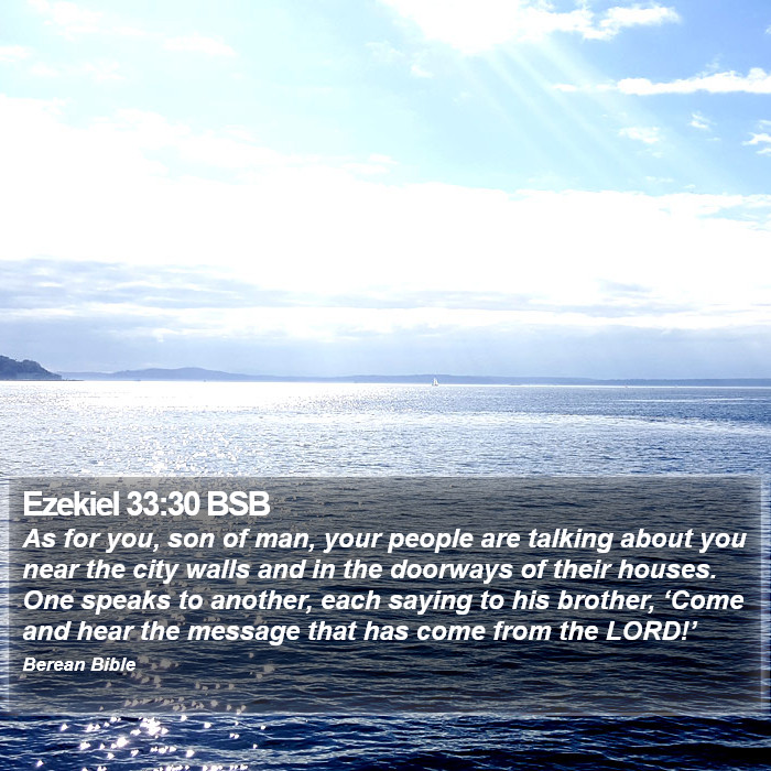 Ezekiel 33:30 BSB Bible Study