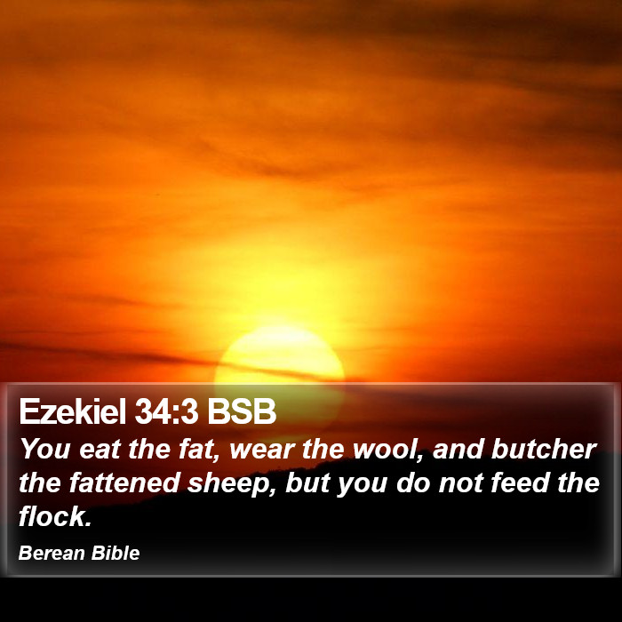 Ezekiel 34:3 BSB Bible Study