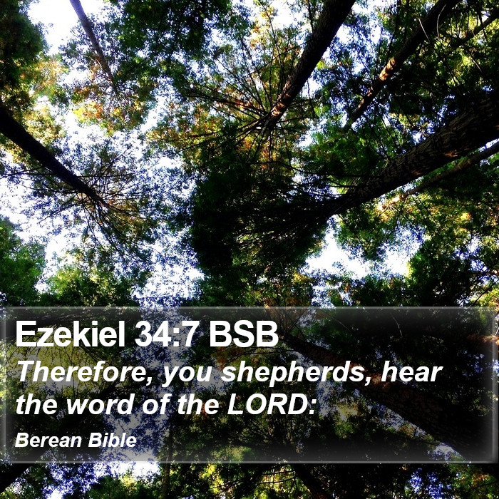 Ezekiel 34:7 BSB Bible Study