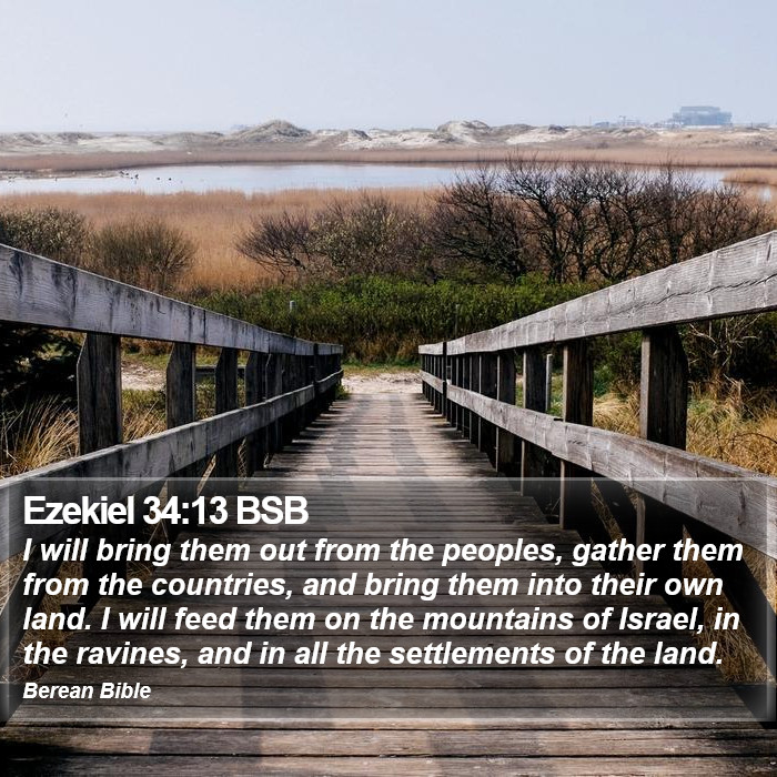 Ezekiel 34:13 BSB Bible Study