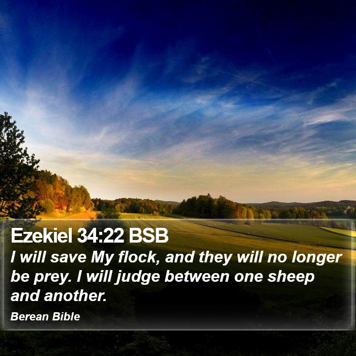 Ezekiel 34:22 BSB Bible Study