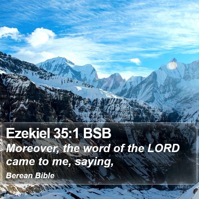 Ezekiel 35:1 BSB Bible Study