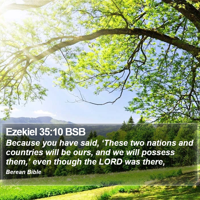 Ezekiel 35:10 BSB Bible Study