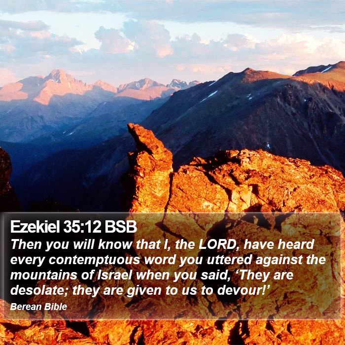 Ezekiel 35:12 BSB Bible Study