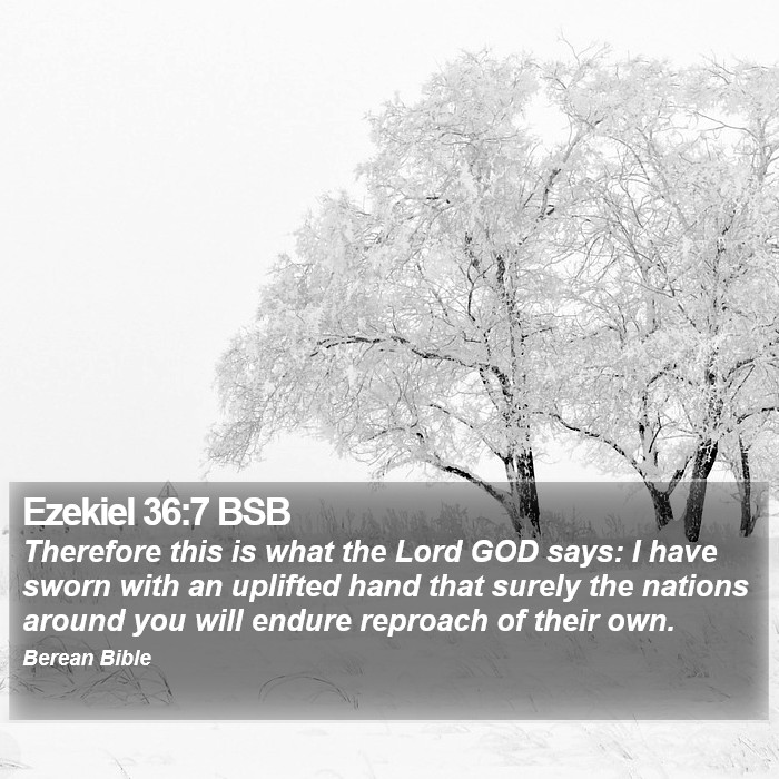 Ezekiel 36:7 BSB Bible Study