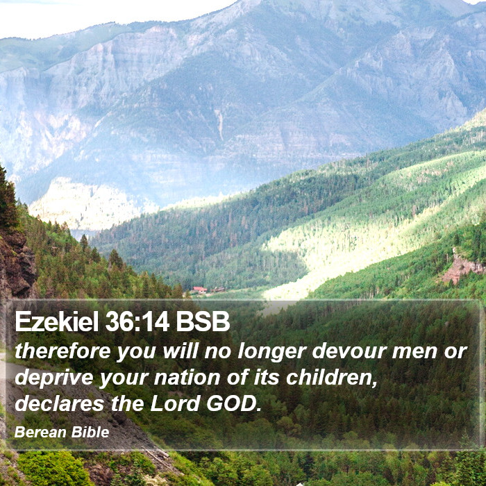 Ezekiel 36:14 BSB Bible Study