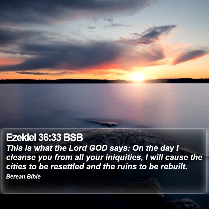 Ezekiel 36:33 BSB Bible Study