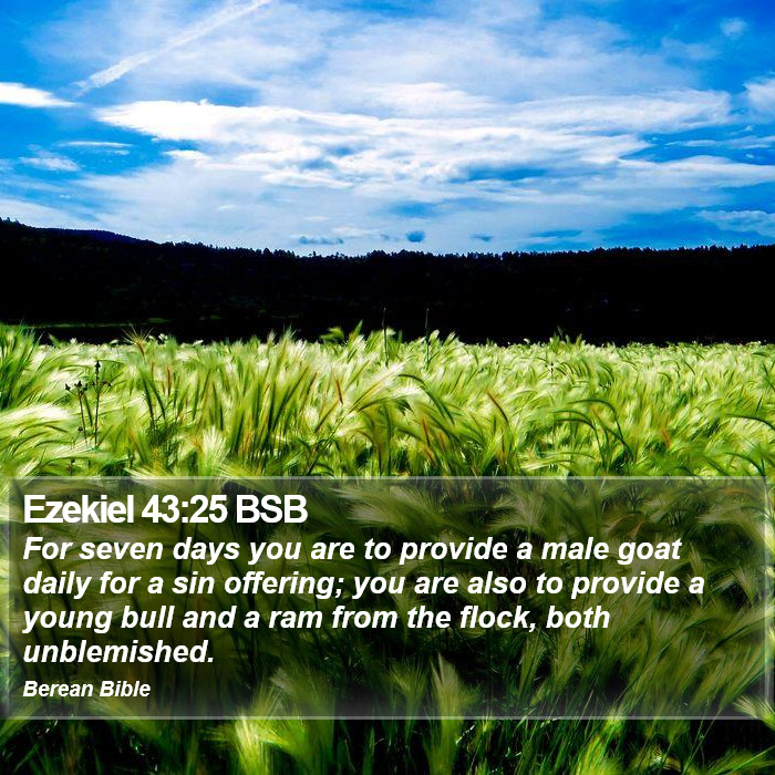 Ezekiel 43:25 BSB Bible Study