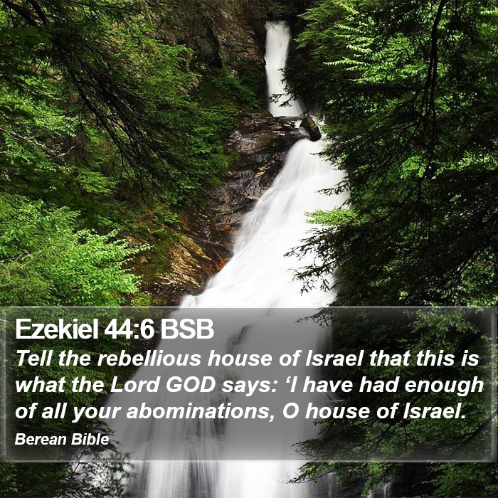 Ezekiel 44:6 BSB Bible Study