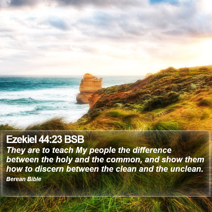 Ezekiel 44:23 BSB Bible Study