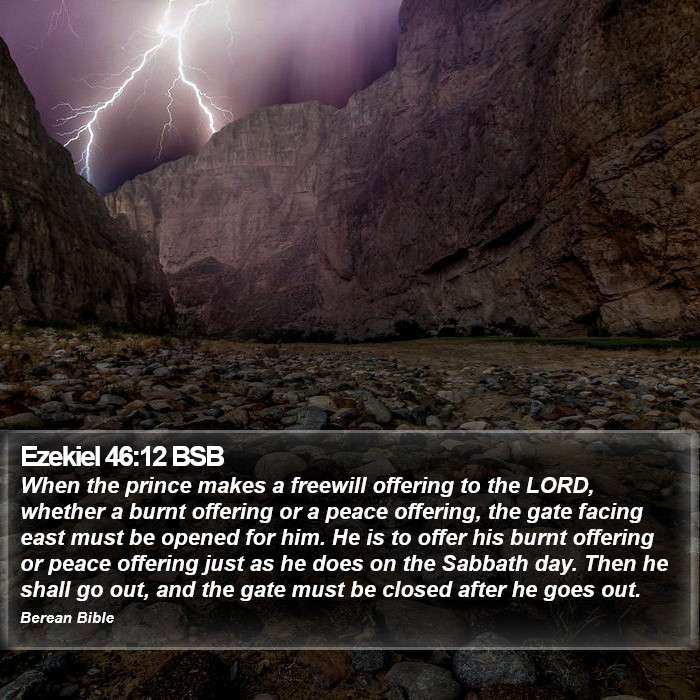 Ezekiel 46:12 BSB Bible Study