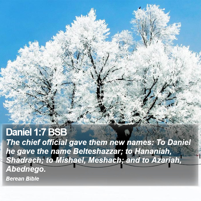 Daniel 1:7 BSB Bible Study