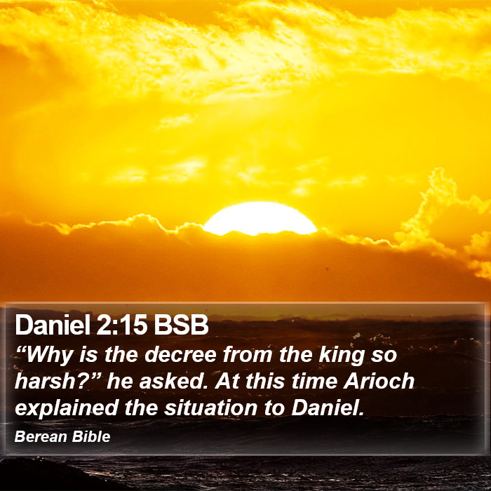 Daniel 2:15 BSB Bible Study