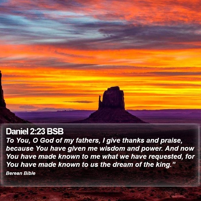 Daniel 2:23 BSB Bible Study